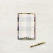 Rainbow Houndstooth Pattern Post-it® Notes (Op bureau)