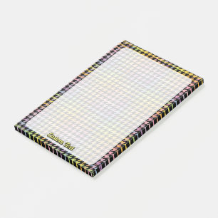 Rainbow Houndstooth Pattern Post-it® Notes