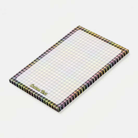 Rainbow Houndstooth Pattern Post-it® Notes (Schuin)
