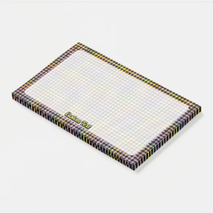 Rainbow Houndstooth Pattern Post-it® Notes