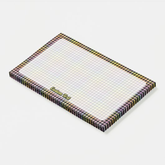 Rainbow Houndstooth Pattern Post-it® Notes (Schuin)