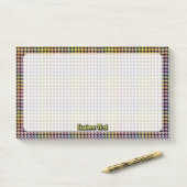 Rainbow Houndstooth Pattern Post-it® Notes (Op bureau)