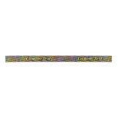 Rainbow Houndstooth Pattern Satijnen Lint (Voorkant)