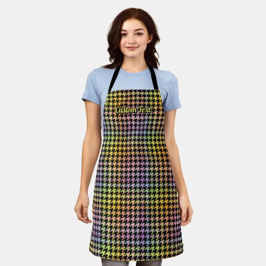 Rainbow Houndstooth Pattern Schort (Gedragen)