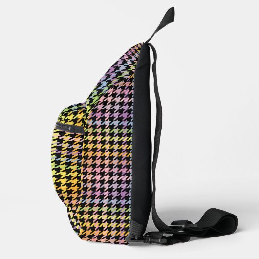 Rainbow Houndstooth Pattern Sling Bag (Rechts)
