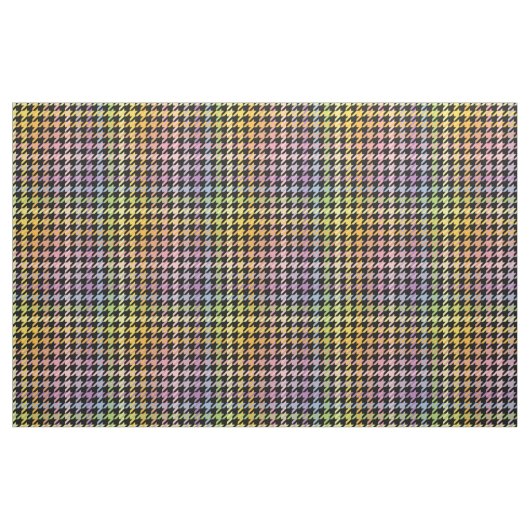 Rainbow Houndstooth Pattern Stof (Fat Quarter)