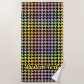 Rainbow Houndstooth Pattern Strandlaken (Voorkant)