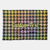 Rainbow Houndstooth Pattern Theedoek (Horizontaal)