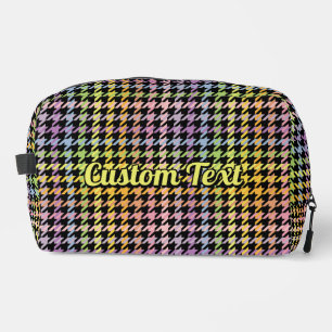 Rainbow Houndstooth Pattern Toilettasje