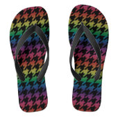 Rainbow houndstooth teenslippers (Voetbed)