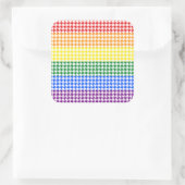 Rainbow Houndstooth Vierkante Sticker (Tas)