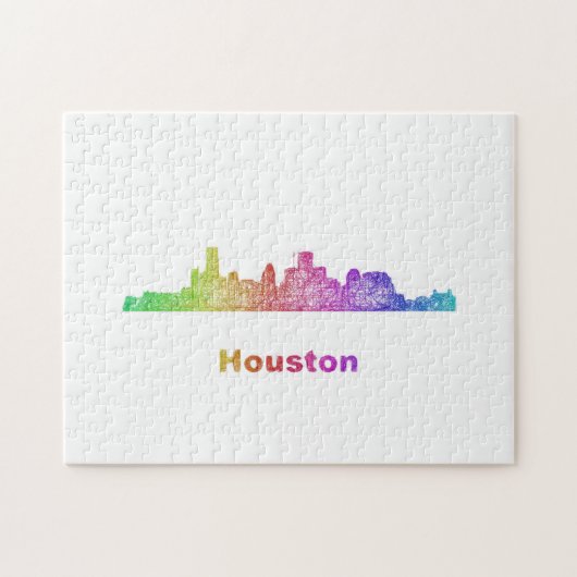 Rainbow Houston skyline Legpuzzel (Horizontaal)