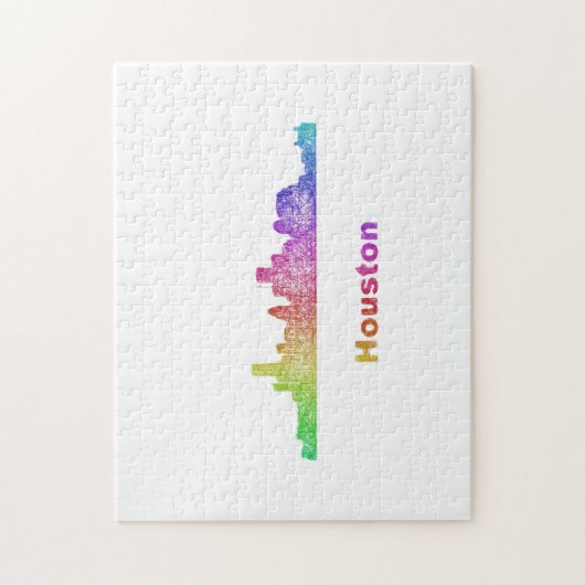 Rainbow Houston skyline Legpuzzel (Verticaal)