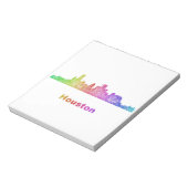 Rainbow Houston skyline Notitieblok (Linkerzijde)