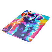Rainbow Hued Dog Art Badmat (Gekanteld)