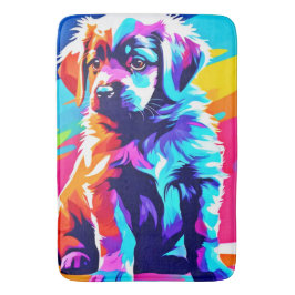 Rainbow Hued Dog Art Badmat