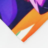 Rainbow Hued Dog Art Fleece Deken (Hoek)