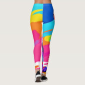 Rainbow Hued Dog Art Leggings (Achterkant)