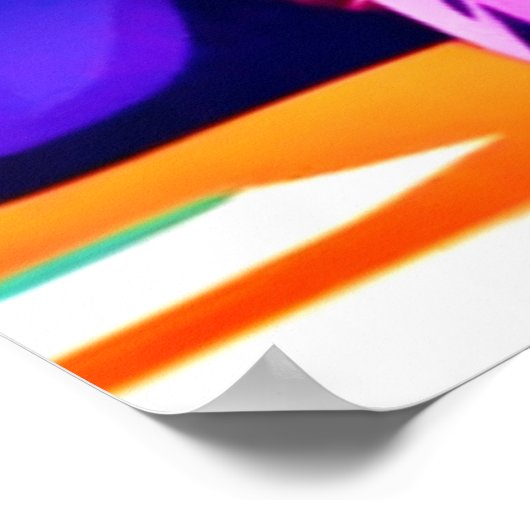 Rainbow Hued Dog Art Poster (Hoek)