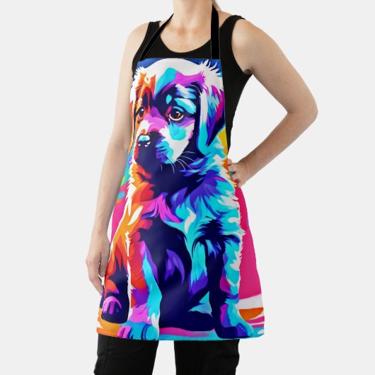 Rainbow Hued Dog Art Schort (Insitu)