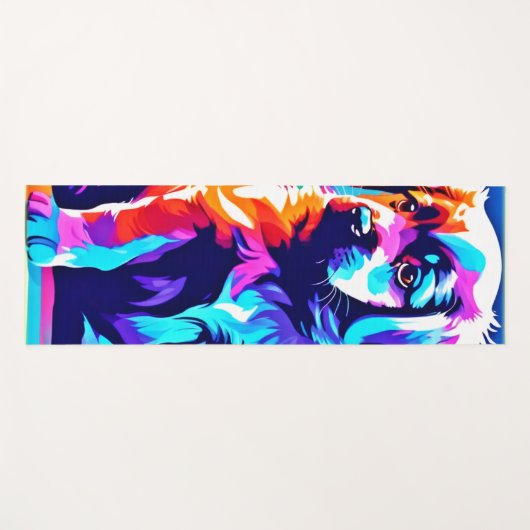 Rainbow Hued Dog Art Yogamat (Voorkant (horizontaal))