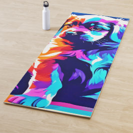 Rainbow Hued Dog Art Yogamat