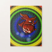 Rainbow Hues Abstracte goudvis Legpuzzel (Verticaal)