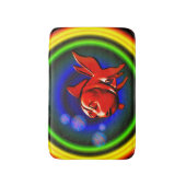 Rainbow Hues Schattige Abstract goudvis Badmat (Voorkant Verticaal)