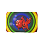 Rainbow Hues Schattige Abstract goudvis Badmat (Voorkant)