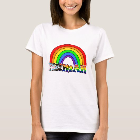 Rainbow Human LGBTQ+ T-Shirt (Voorkant)