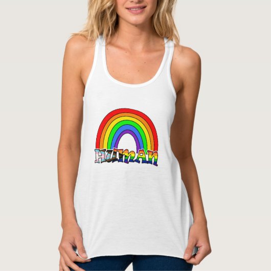 Rainbow Human LGBTQ+ T-Shirt (Voorkant)