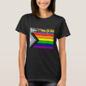 Rainbow Human LGBTQ-vlaggenondersteuning en Pride  T-shirt (Voorkant)
