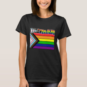 Rainbow Human LGBTQ-vlaggenondersteuning en Pride  T-shirt