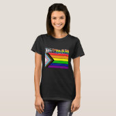 Rainbow Human LGBTQ-vlaggenondersteuning en Pride  T-shirt (Voorkant volledig)