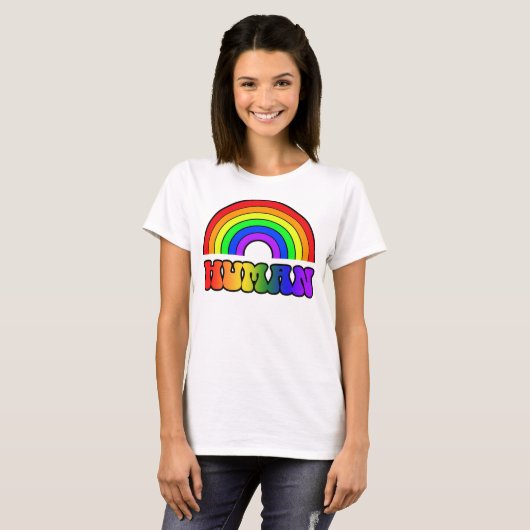 Rainbow Human Pride maand T-shirt (Voorkant volledig)