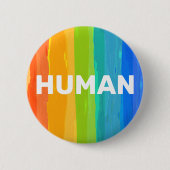 Rainbow Human Ronde Button 5,7 Cm (Voorkant)