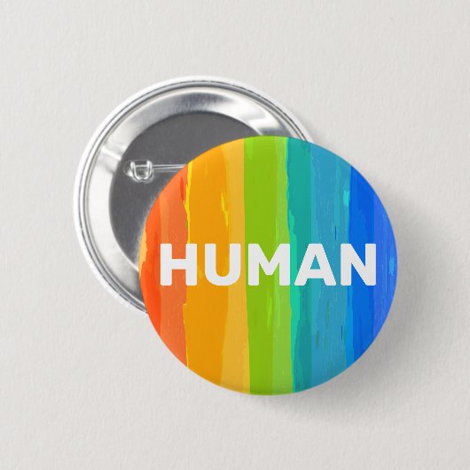 Rainbow Human Ronde Button 5,7 Cm (Voorkant /achterkant)