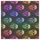 Rainbow Human Skulls Pattern Fabric Stof (Swatch)