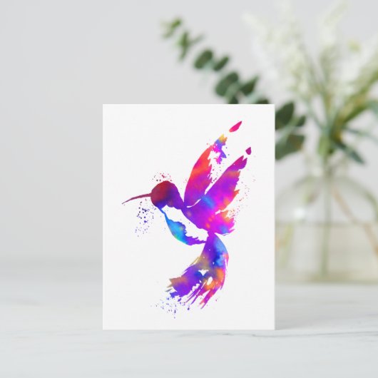 Rainbow Hummingbird Briefkaart (Staand voorkant)