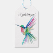 Rainbow Hummingbird Gift Label Cadeaulabel (Voorkant)