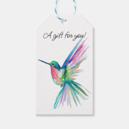 Rainbow Hummingbird Gift Label Cadeaulabel