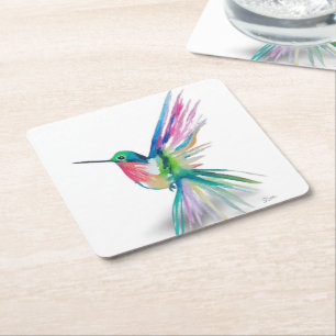 Rainbow Hummingbird Paper Onderzetters