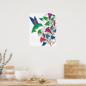 Rainbow Hummingbird Poster (Keuken)