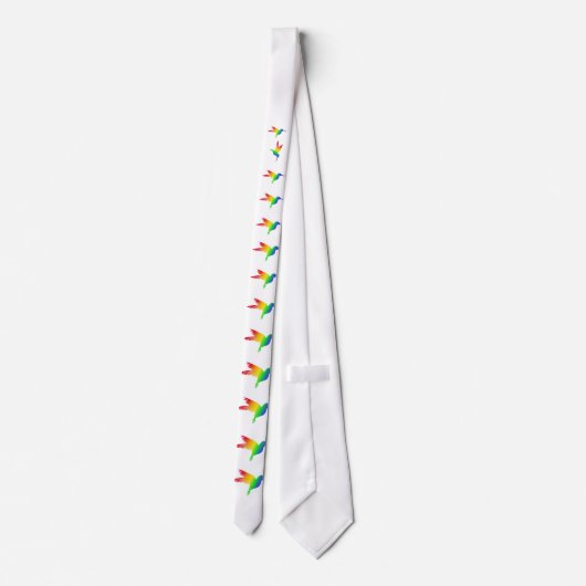 Rainbow Hummingbird Stropdas (Achterkant)