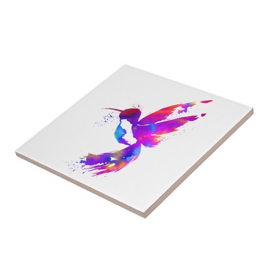 Rainbow Hummingbird Tegeltje (Zijkant)
