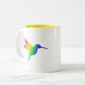 Rainbow Hummingbird Tweekleurige Koffiemok (Voorkant links)
