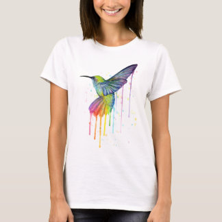 Rainbow Hummingbird Waterverf Shirt