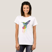 Rainbow Hummingbird Waterverf Shirt (Voorkant volledig)