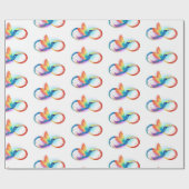 Rainbow Hummingbird with Infinity symbol Cadeaupapier (Vlak)