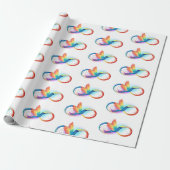 Rainbow Hummingbird with Infinity symbol Cadeaupapier (Uitgerold)